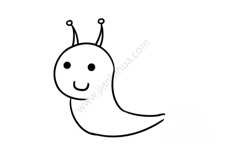 背著厚重殼的蝸牛簡(jiǎn)筆畫(huà)