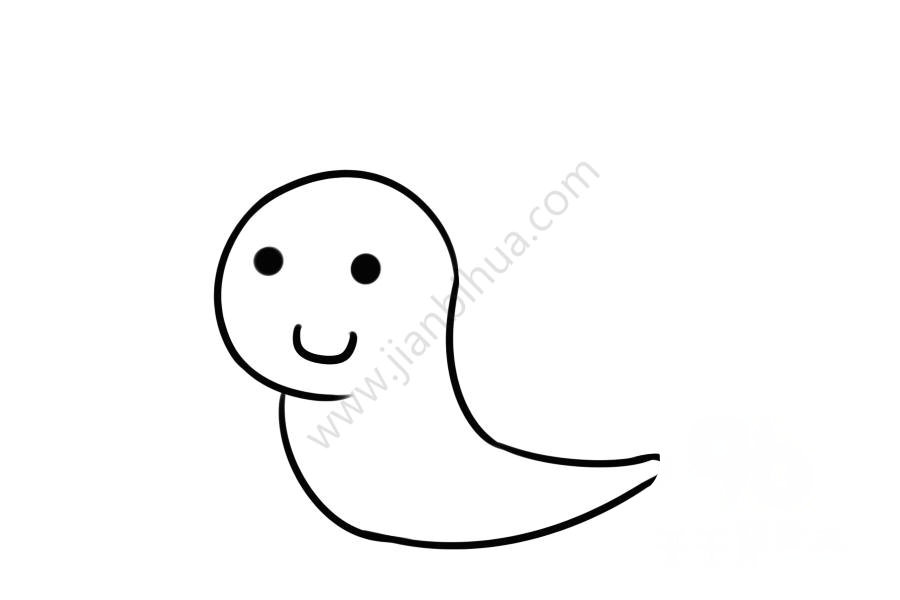 背著厚重殼的蝸牛簡(jiǎn)筆畫(huà)