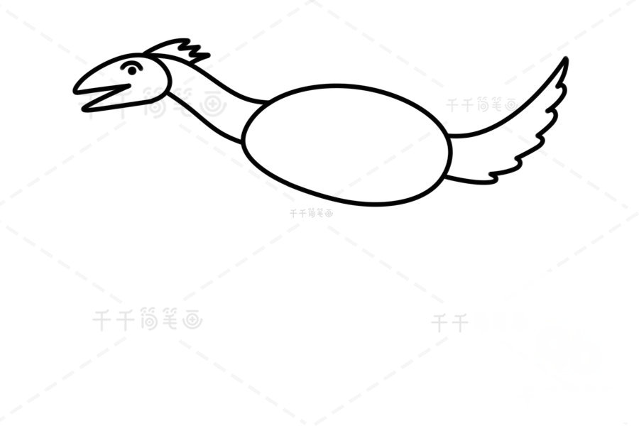 尾羽龍身體和尾巴