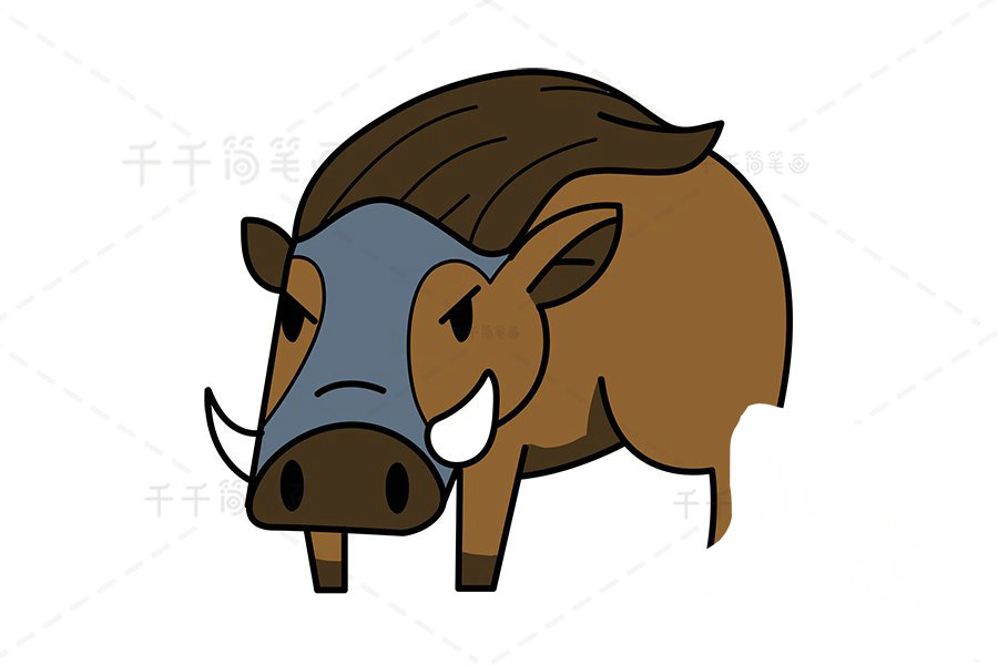 庫班豬簡筆畫