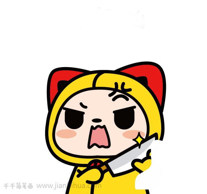 想殺人表情簡筆畫