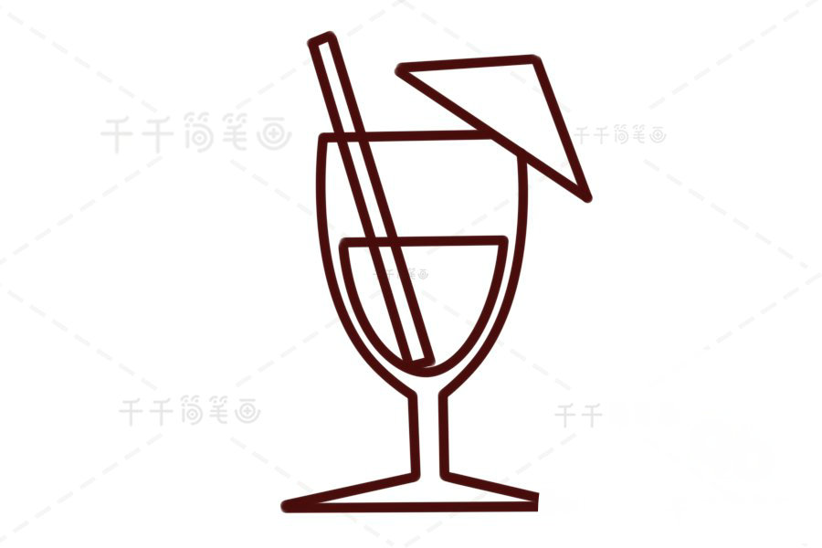 飲料簡(jiǎn)筆畫(huà)示例