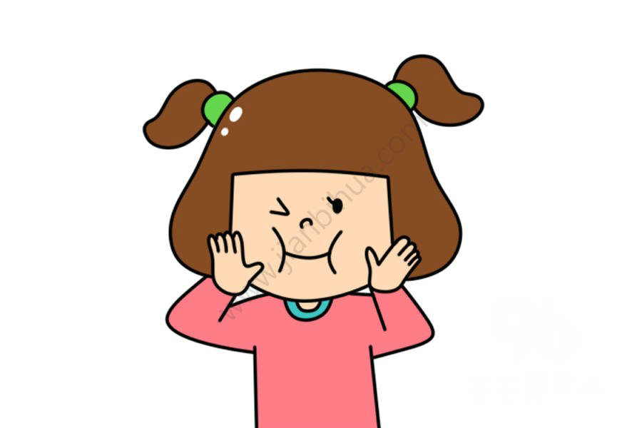 萌小妹的雙馬尾簡筆畫