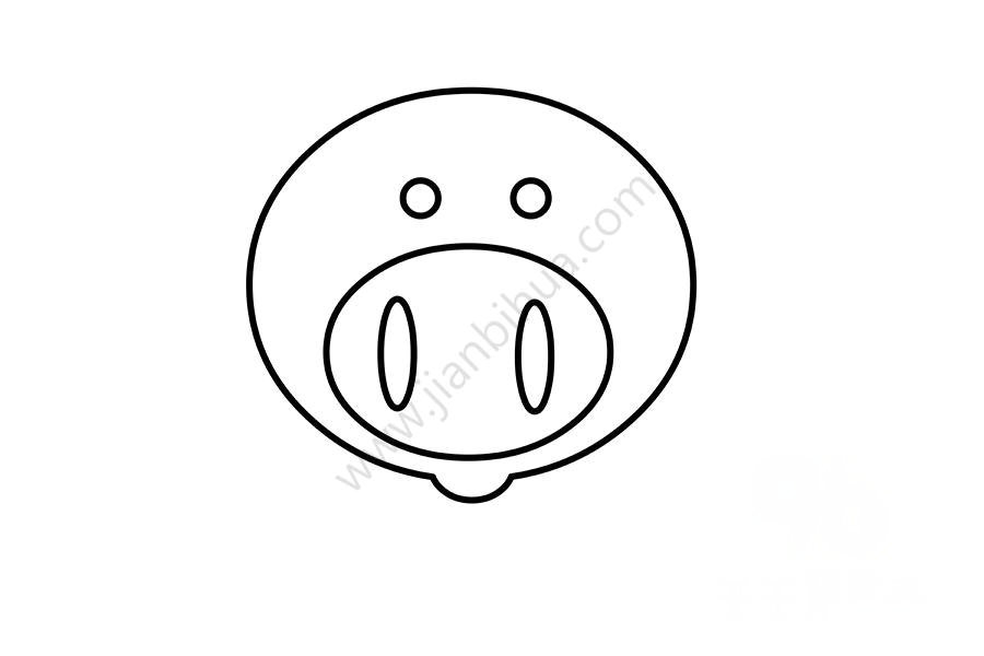 粉紅小豬簡(jiǎn)筆畫(huà)步驟圖