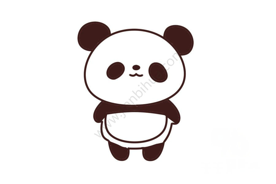 大熊貓簡(jiǎn)筆畫(huà)步驟圖一