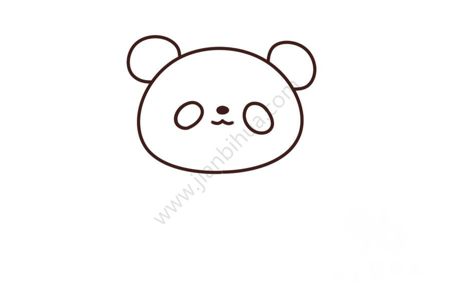大熊貓簡(jiǎn)筆畫(huà)步驟圖四