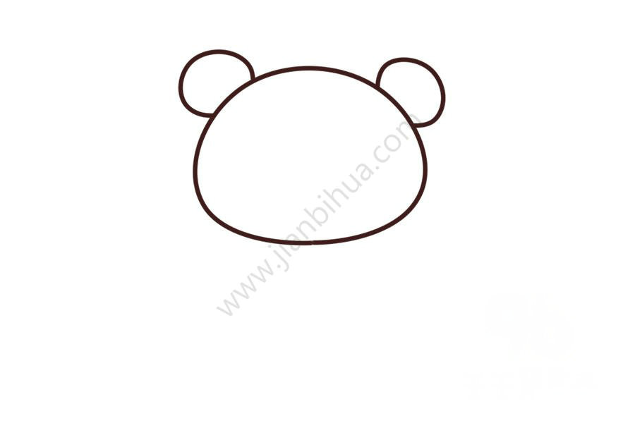 大熊貓簡(jiǎn)筆畫(huà)步驟圖三