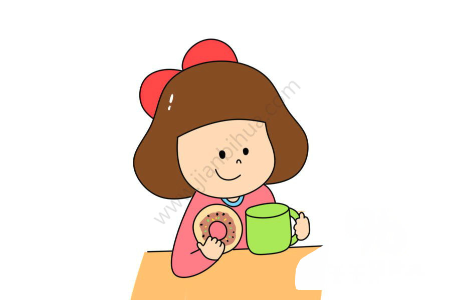打電話的萌小妹簡(jiǎn)筆畫(huà)
