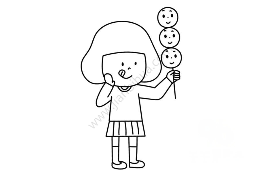 女孩簡筆畫