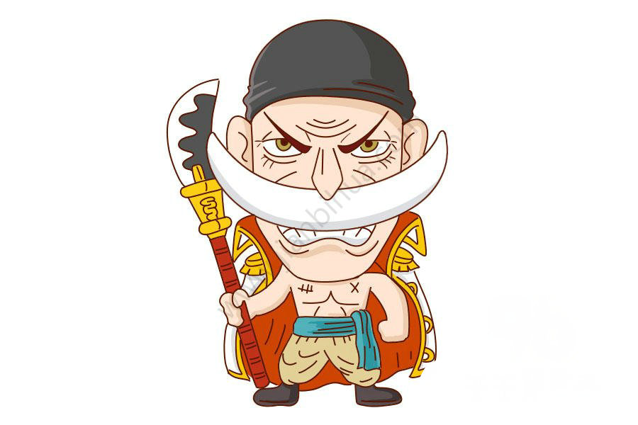 白胡子頭部輪廓
