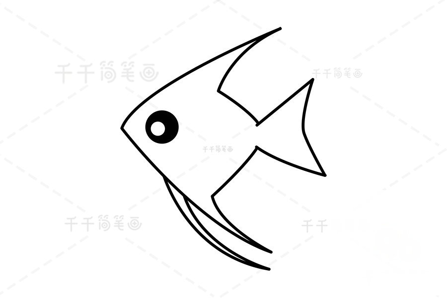 畫(huà)神仙魚(yú)的眼睛