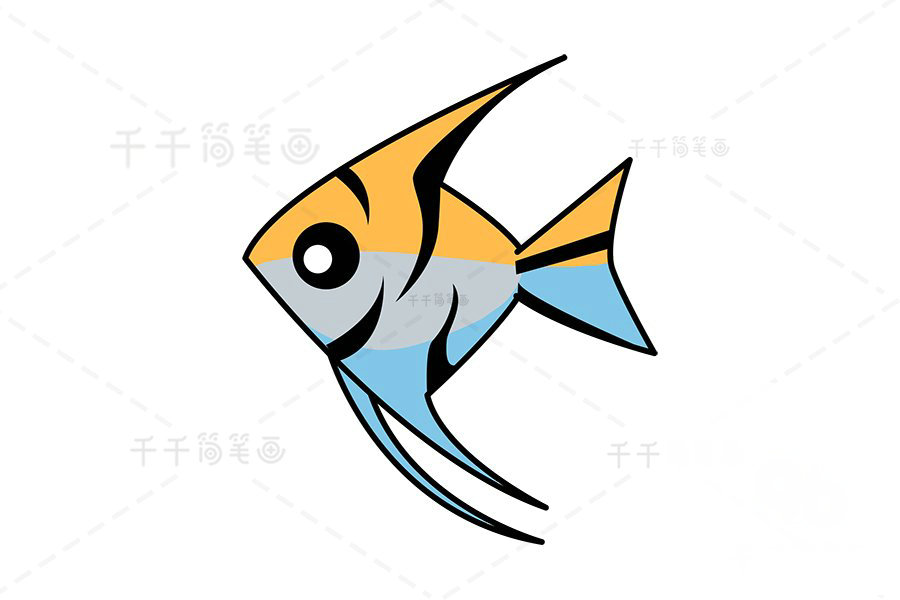 神仙魚(yú)簡(jiǎn)筆畫(huà)