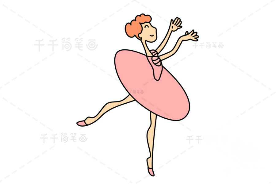芭蕾舞演員簡(jiǎn)筆畫細(xì)節(jié)