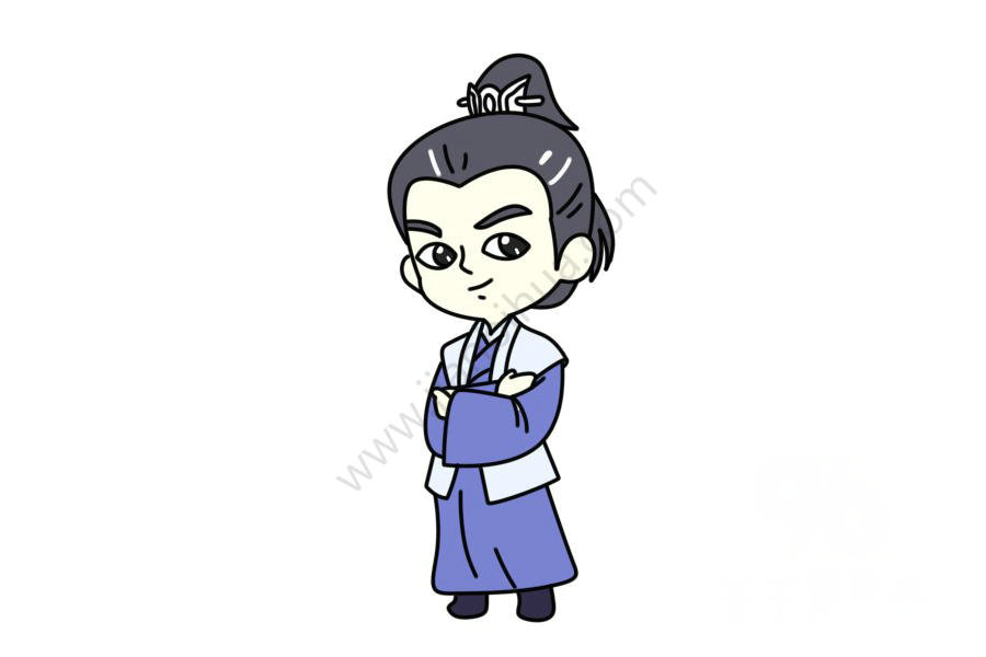 瑯琊榜 蕭景睿簡(jiǎn)筆畫(huà)示例一