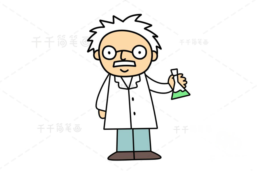 科學家簡筆畫