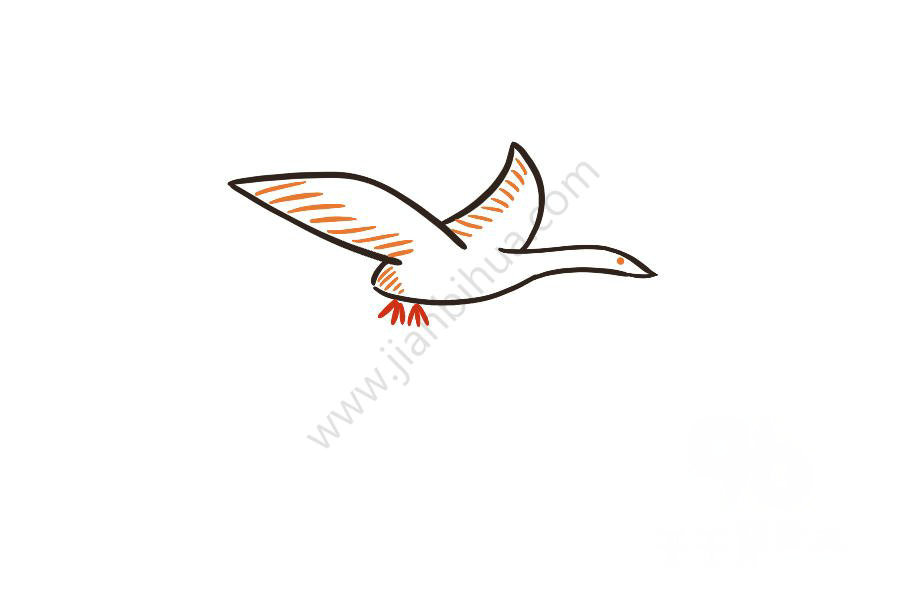 簡(jiǎn)單的大雁簡(jiǎn)筆畫圖片