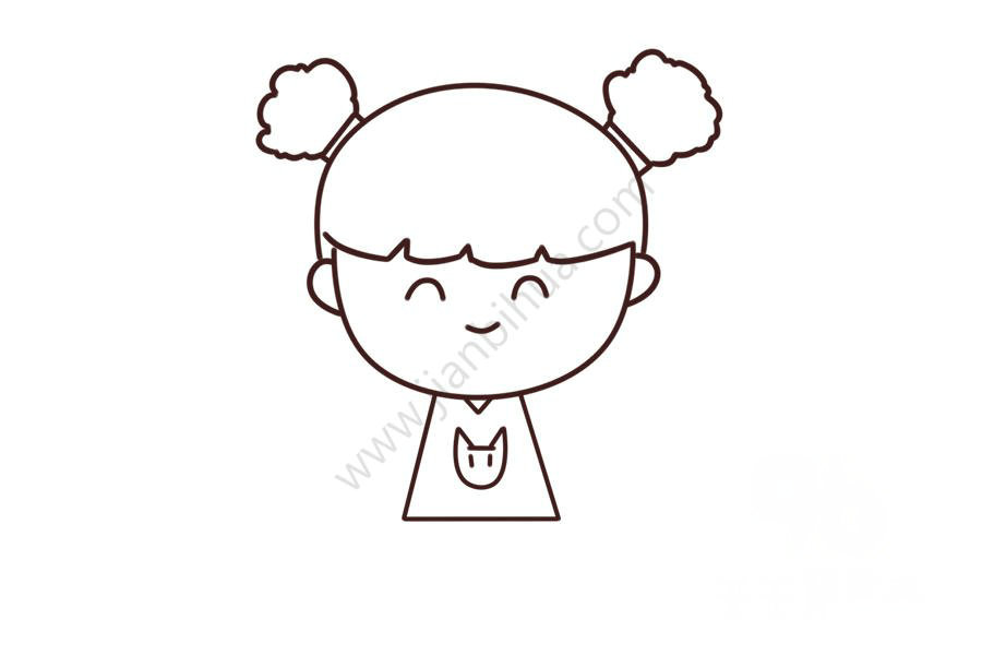 女孩簡筆畫圖片大全