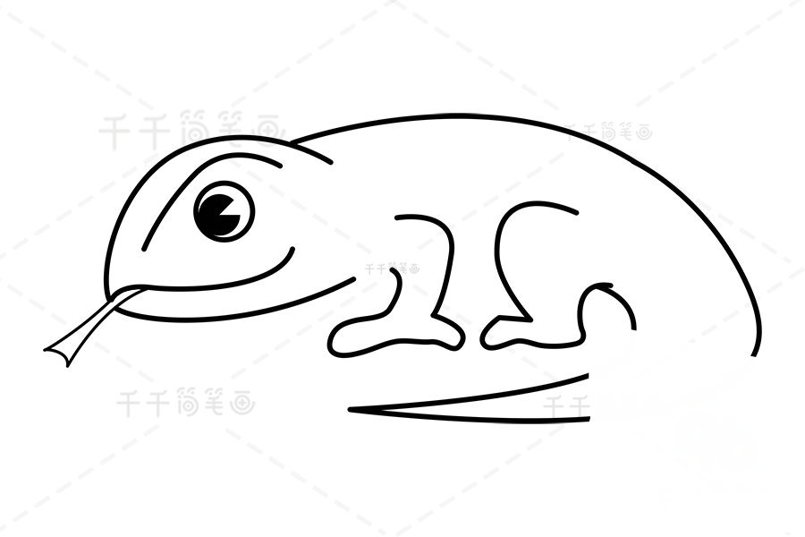 畫(huà)巨蜥的五官