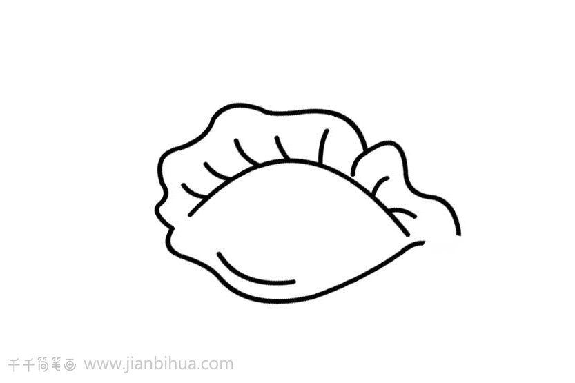 餃子簡筆畫效果圖