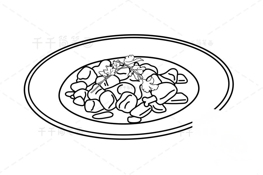 第三步：畫(huà)出雞肉