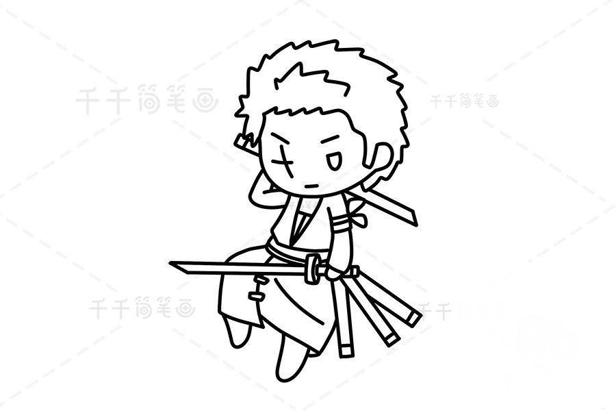 海賊王索隆簡筆畫