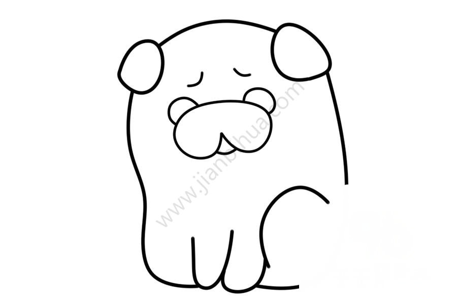 巴哥犬身體繪制