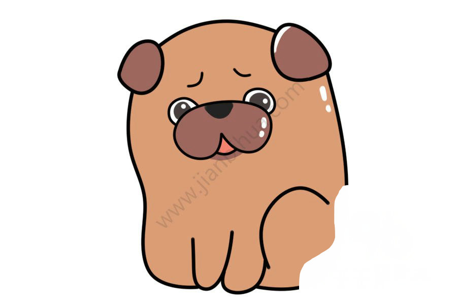 巴哥犬頭部輪廓