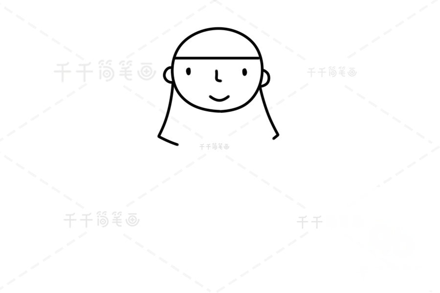 秘書簡筆畫