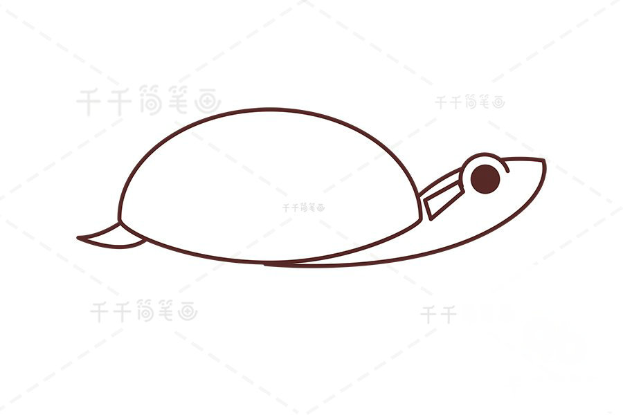 第二步：畫出眼睛和尾巴