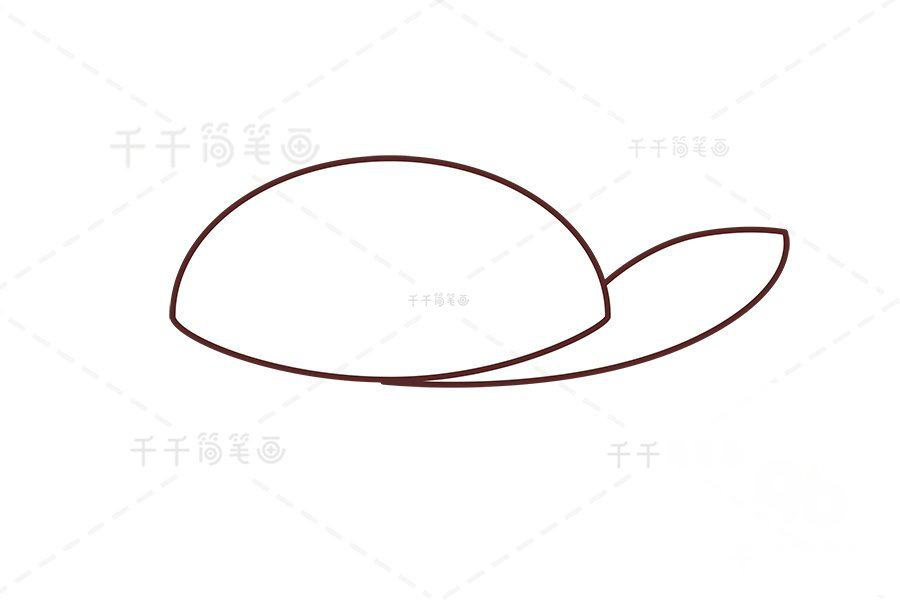 第一步：畫出烏龜?shù)拇篌w輪廓