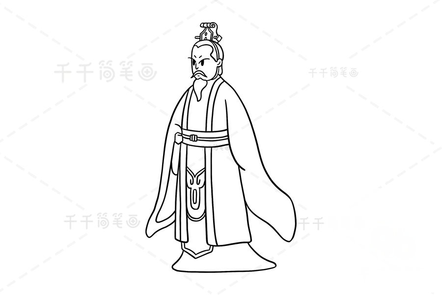 古達人物李斯簡筆畫