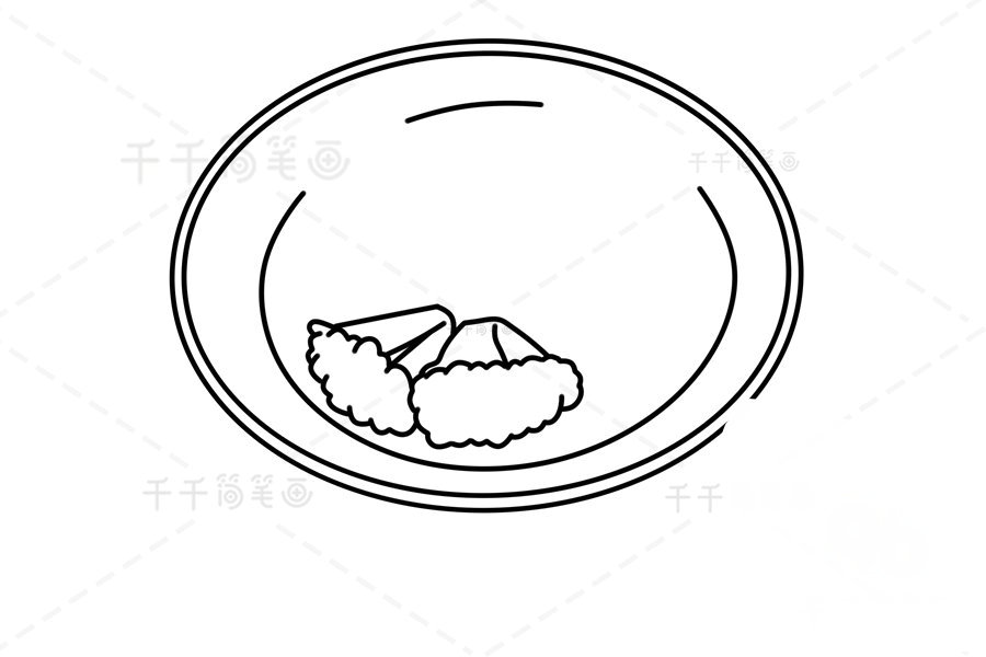 第二步：畫出盤子