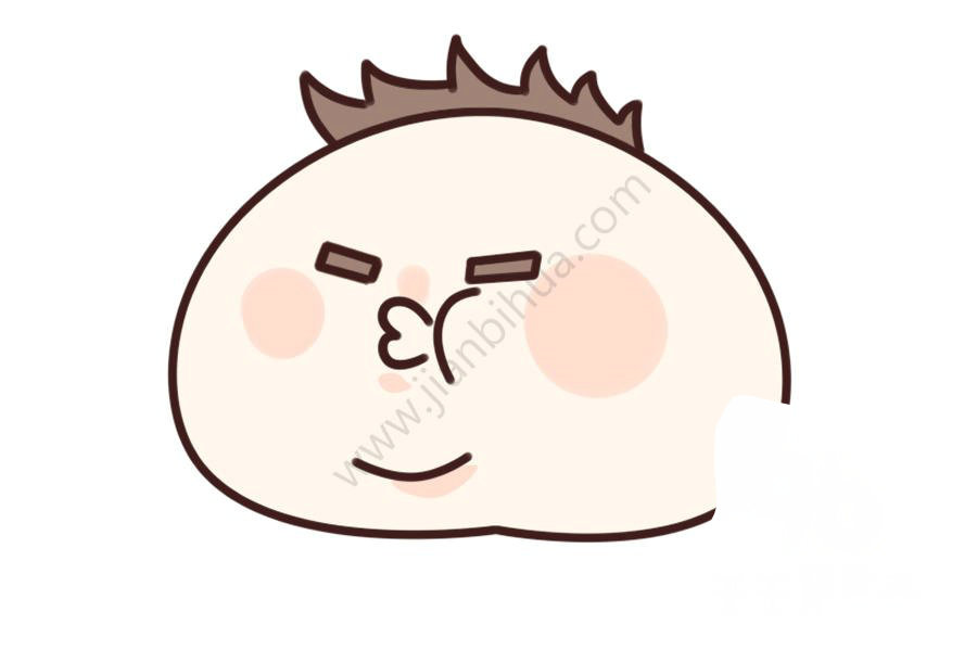 胖嘟嘟小男孩頭像簡(jiǎn)筆畫(huà)圖片