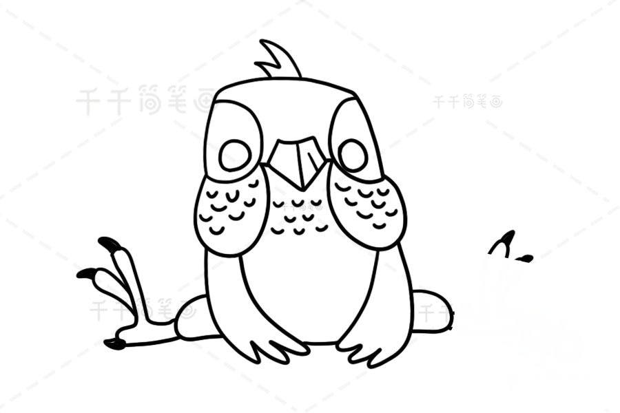 笨笨的小鸚鵡簡(jiǎn)筆畫