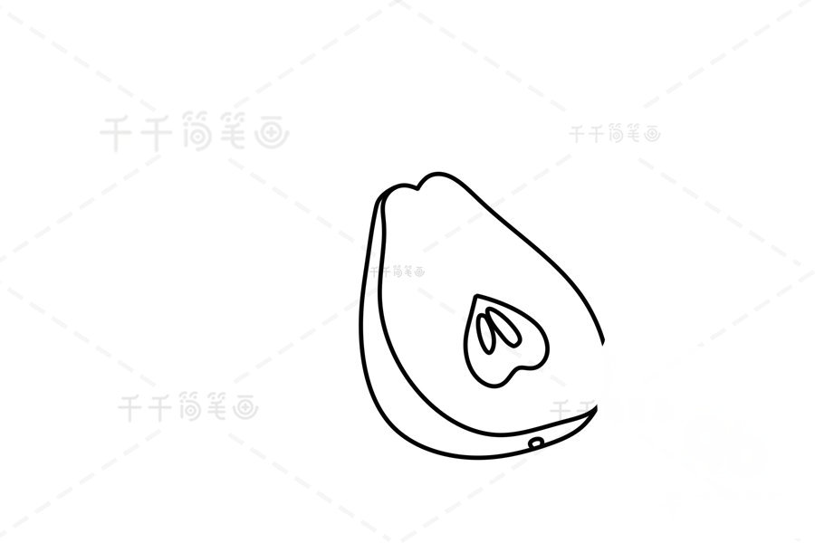 畫一半切開的香蕉梨