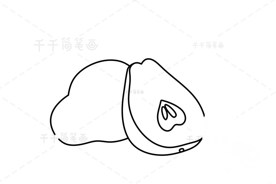 畫一個完整的香蕉梨