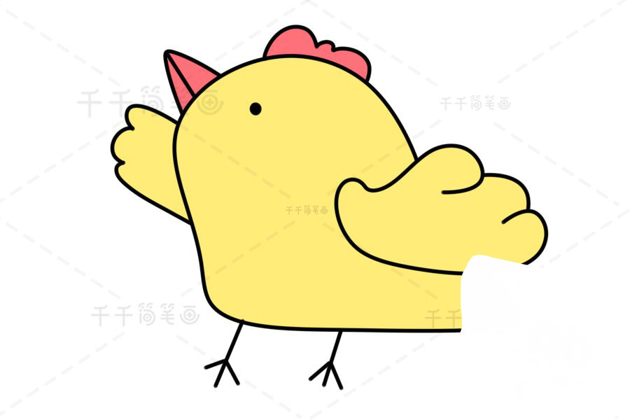 小雞簡(jiǎn)筆畫(huà)教程
