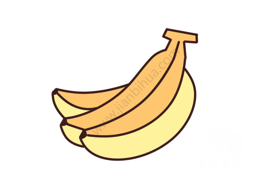 香蕉簡筆畫輪廓