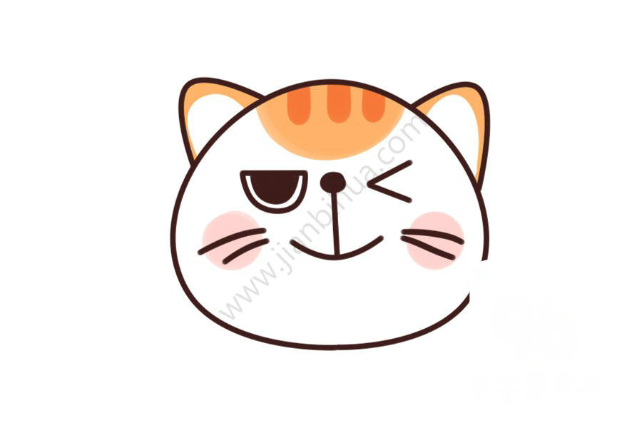 小貓頭像簡(jiǎn)筆畫