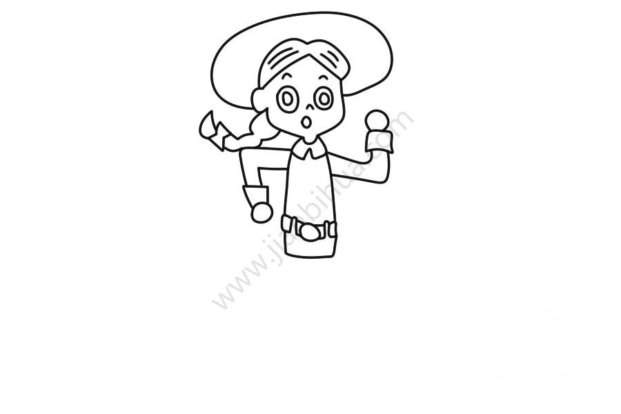 玩具總動(dòng)員 奔跑的翠絲簡(jiǎn)筆畫圖片