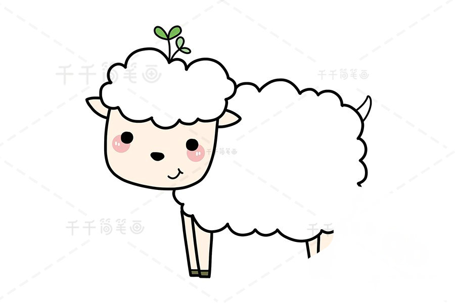 簡單綿羊簡筆畫
