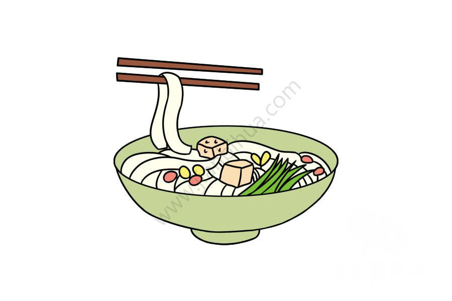 涼皮簡筆畫示例