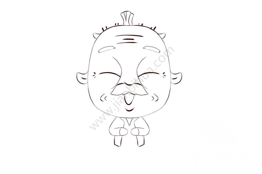 水果寶貝村長簡筆畫