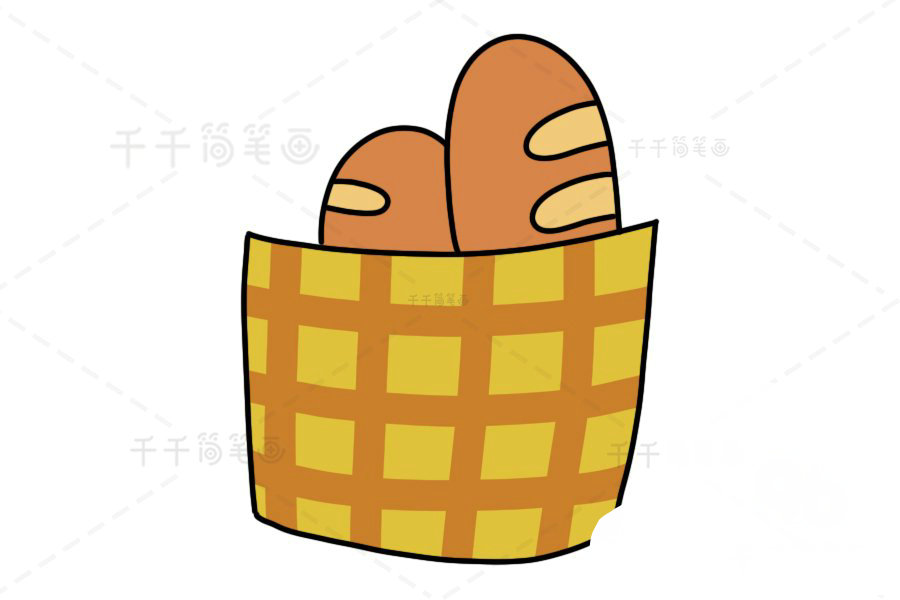 面包簡(jiǎn)筆畫示例