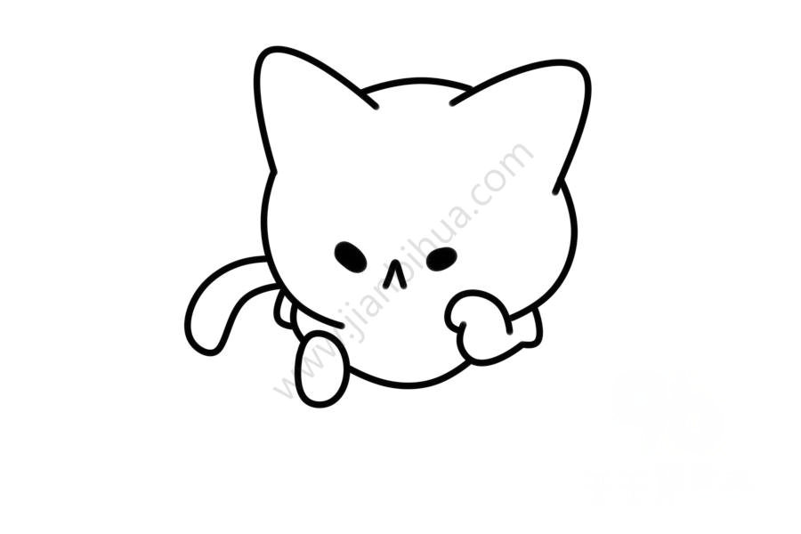 小貓身下的書簡筆畫