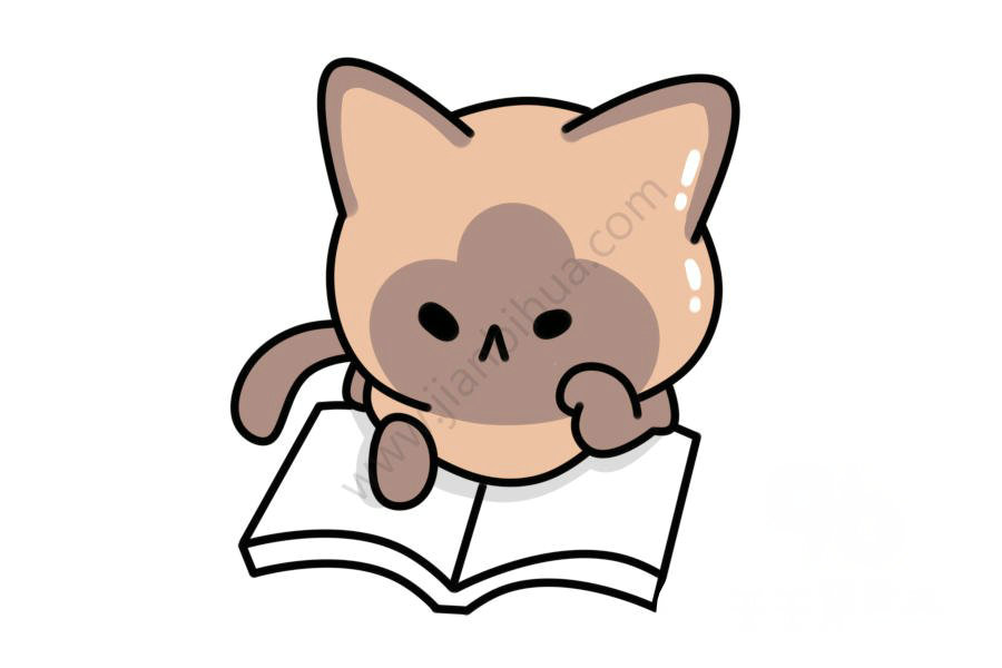 小貓頭部簡筆畫