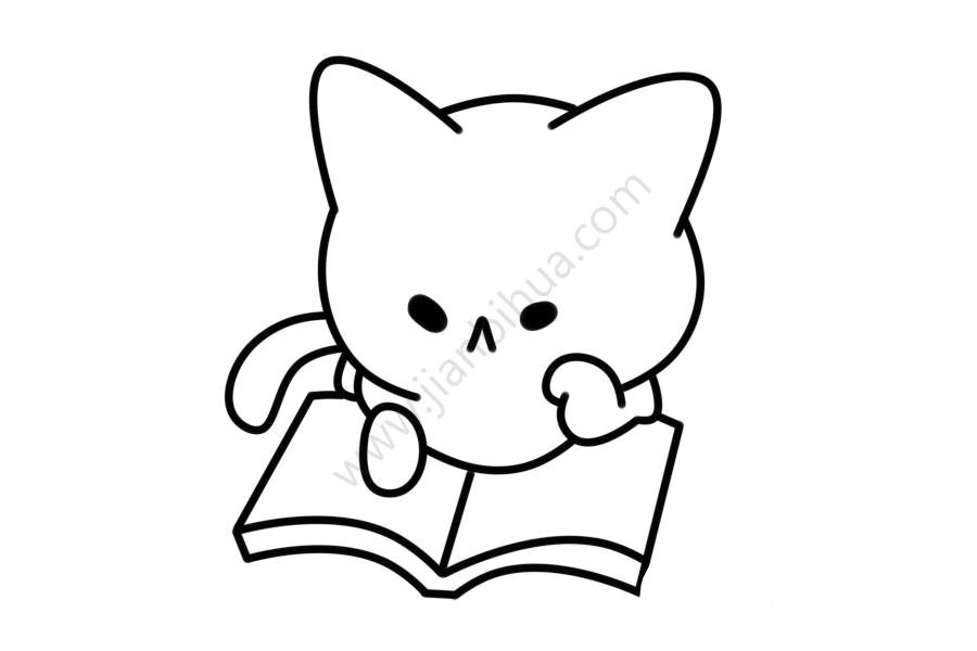 涂色后的可愛小貓