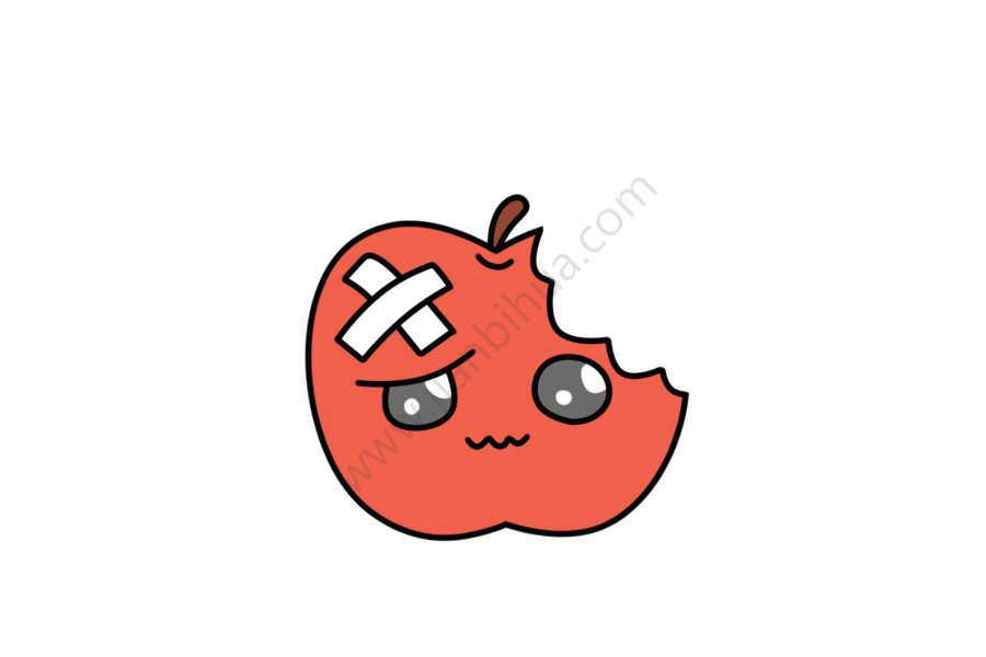 趣味蘋(píng)果簡(jiǎn)筆畫(huà)