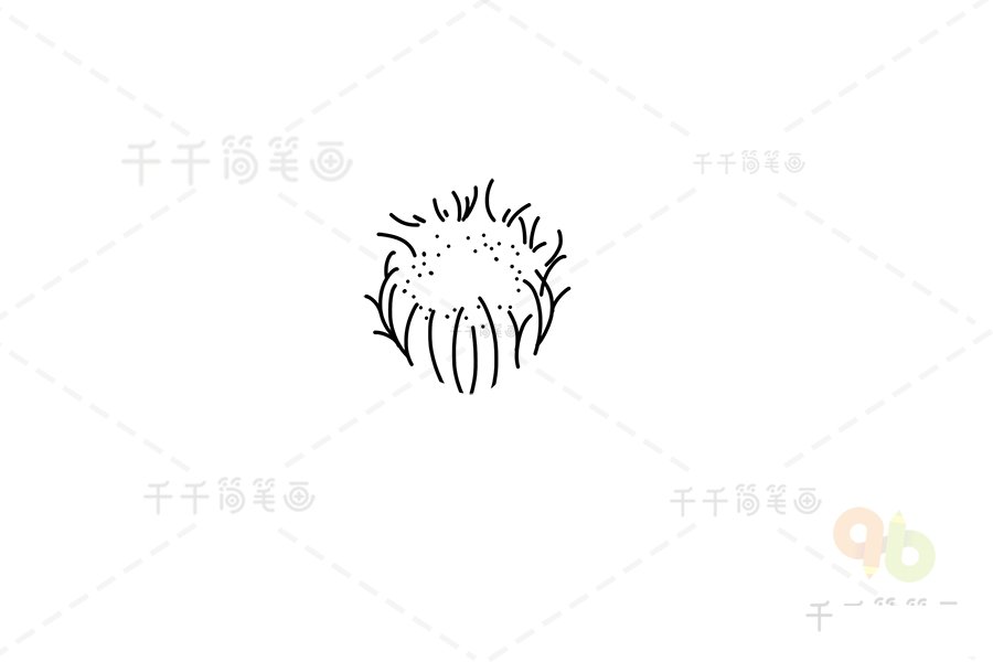 藍(lán)色法利敏簡(jiǎn)筆畫(huà)