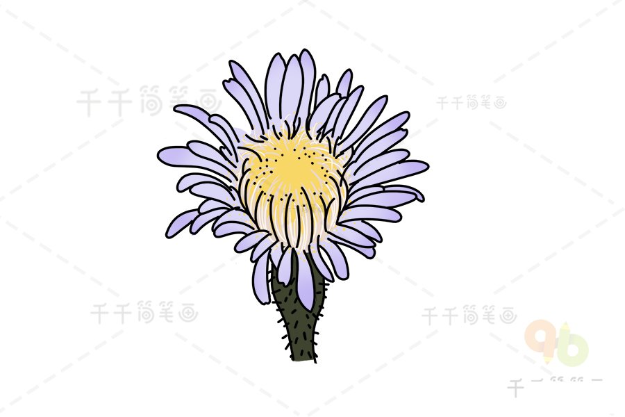 藍(lán)色法利敏簡(jiǎn)筆畫(huà)圖片